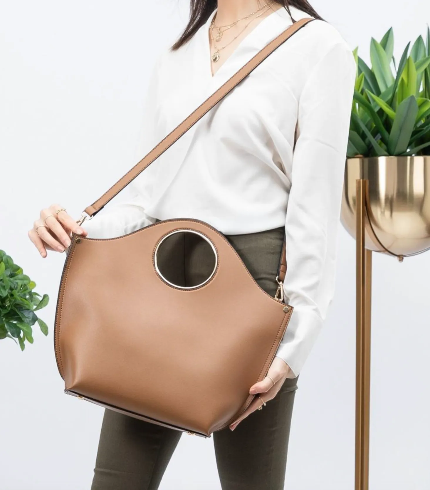 Heather Camel Tote