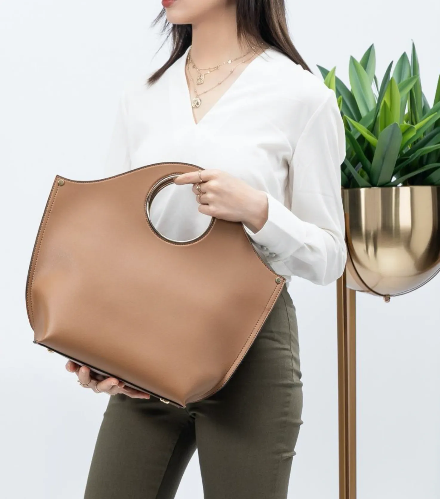 Heather Camel Tote