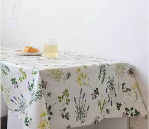 Herb Garden Laminated Cotton Linen Blend Fabric, Non-glossy Laminate Fabric, Quality Korean Fabric - By the Yard /52383
