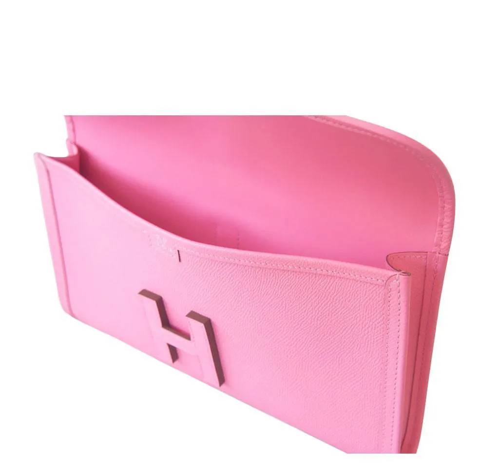 Hermès Jige 29 Rose Confetti Clutch Bag