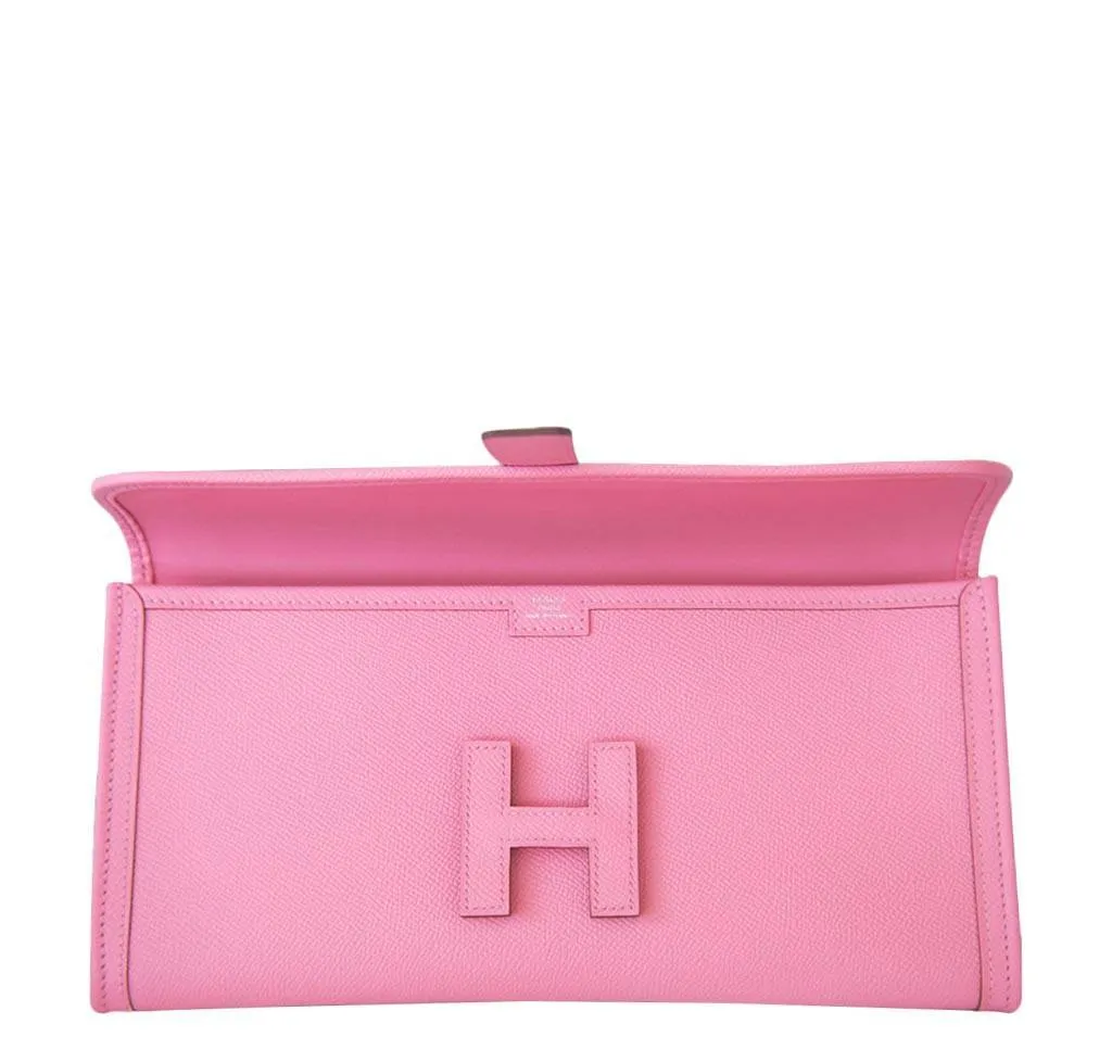 Hermès Jige 29 Rose Confetti Clutch Bag
