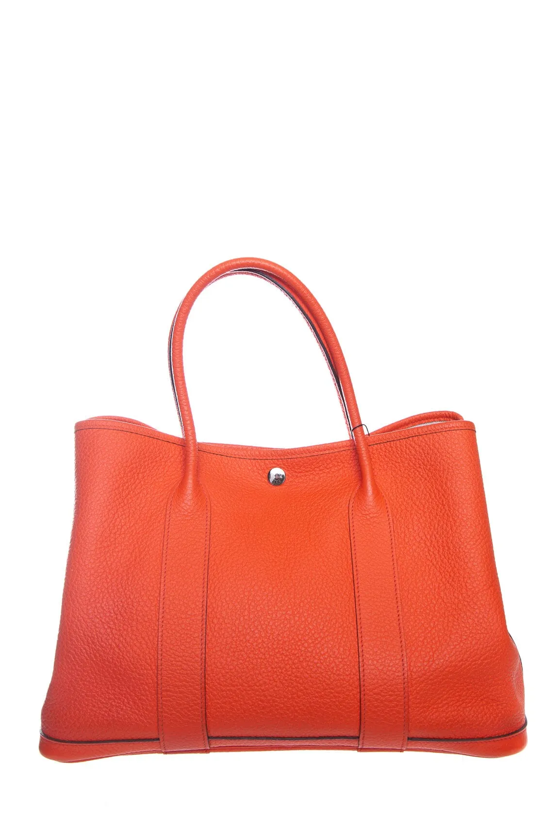 Hermès Orange in Negonda Garden Party PM Leather Tote