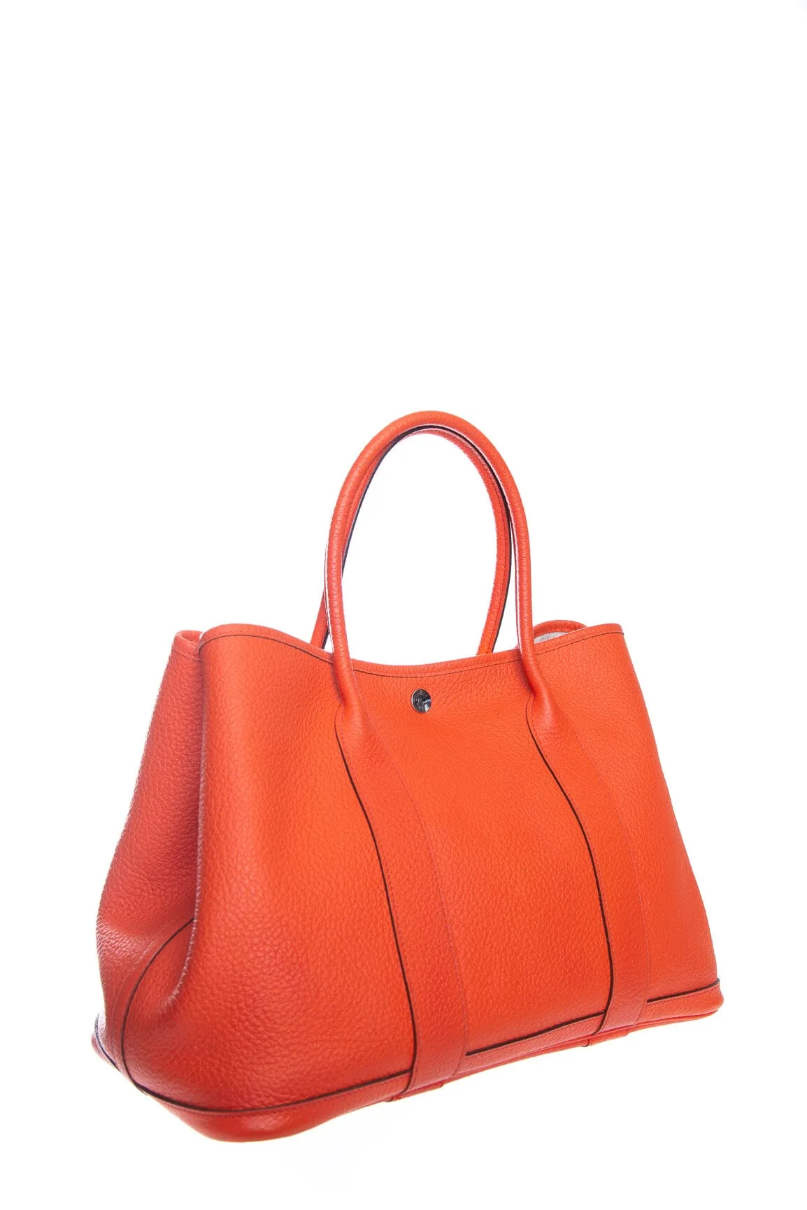 Hermès Orange in Negonda Garden Party PM Leather Tote