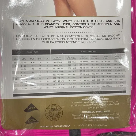 High compression Waist Trainer Size M