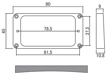 Humbucker Mounting Rings (Flat Top, Curved Bottom)