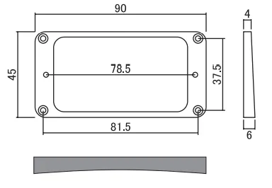 Humbucker Mounting Rings (Flat Top, Curved Bottom)