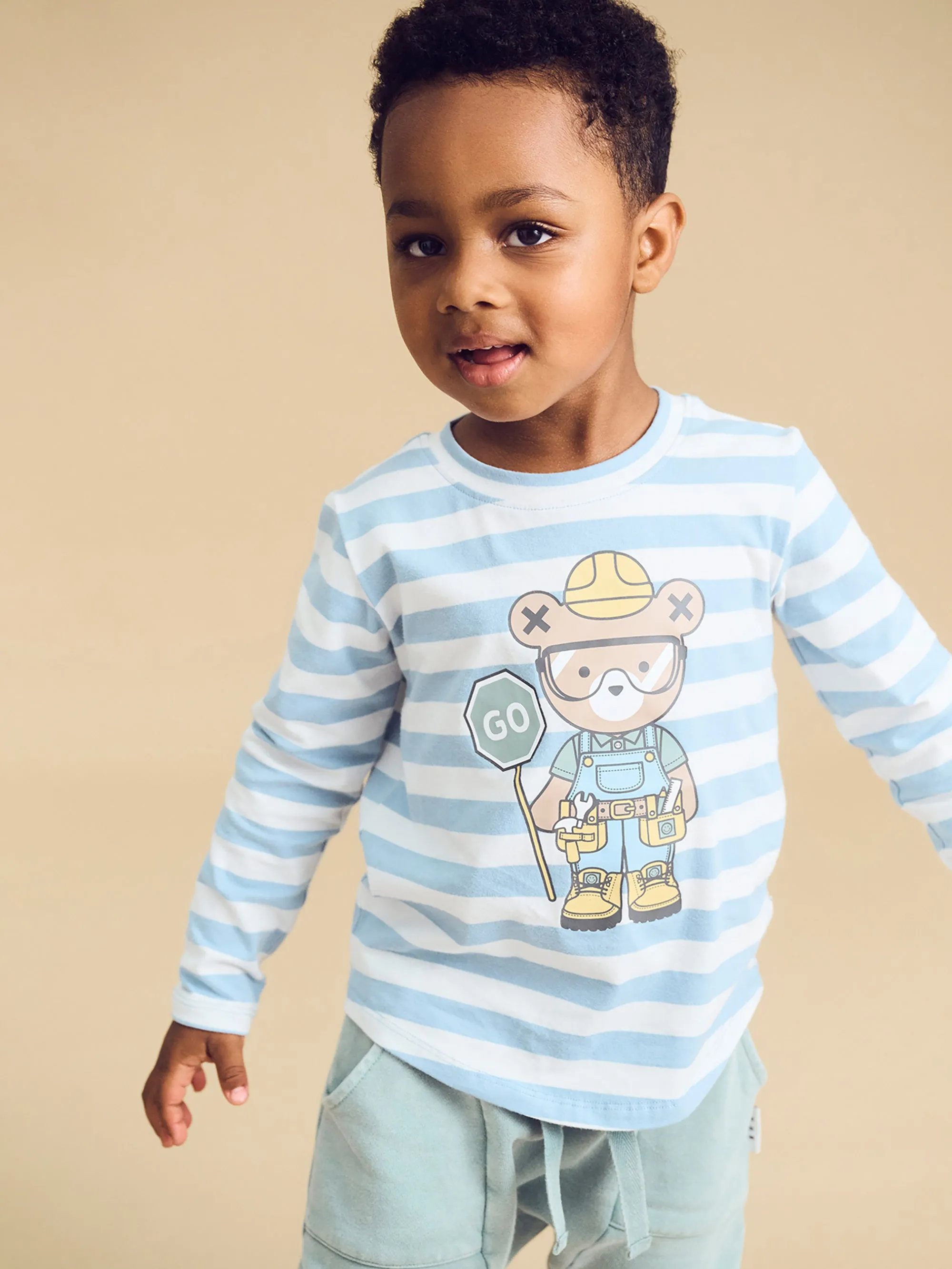 Huxbaby Roadworks Hux Stripe Top
