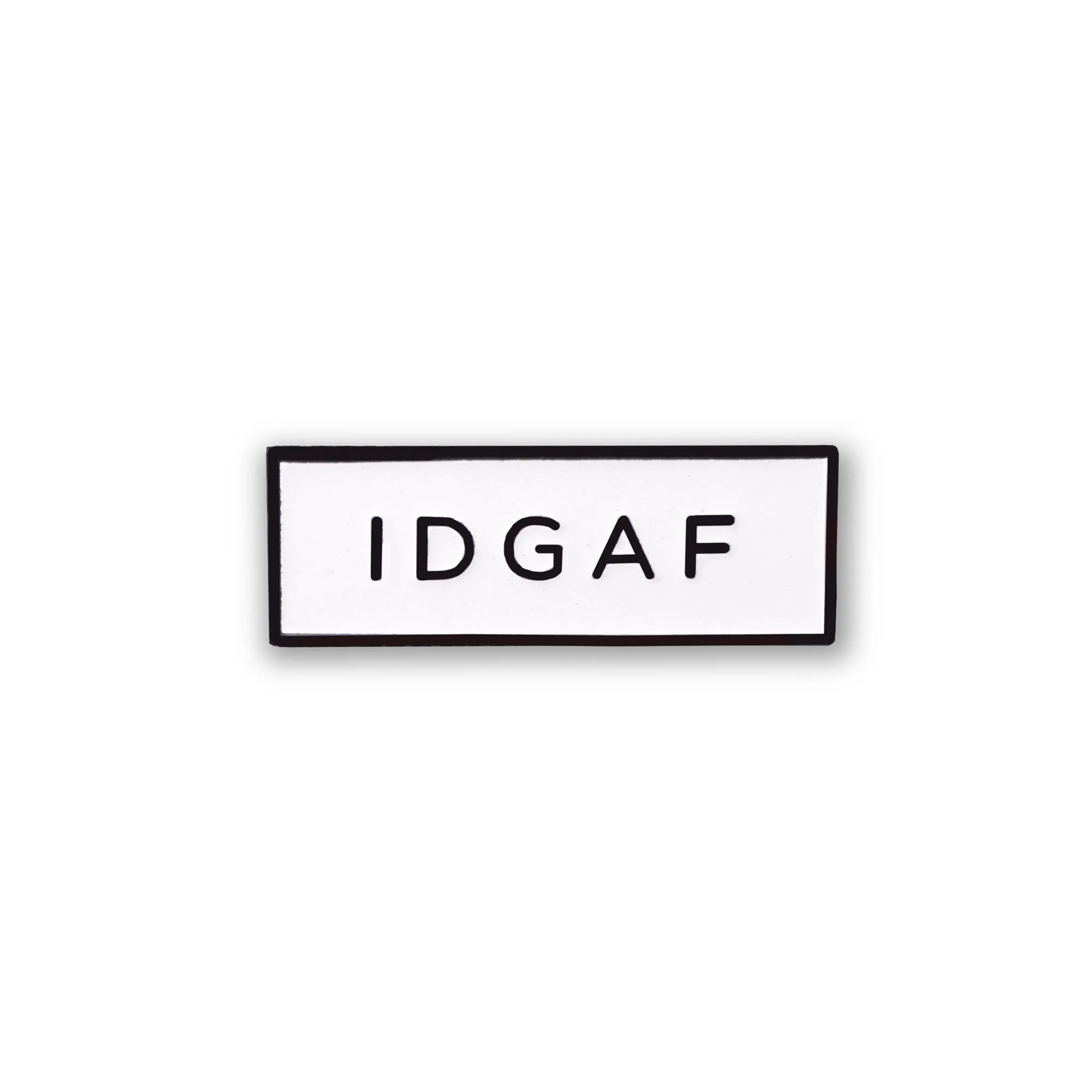 IDGAF 'I Don't Give a Fuck' Meme (Glow in the Dark) Lapel Enamel Pin