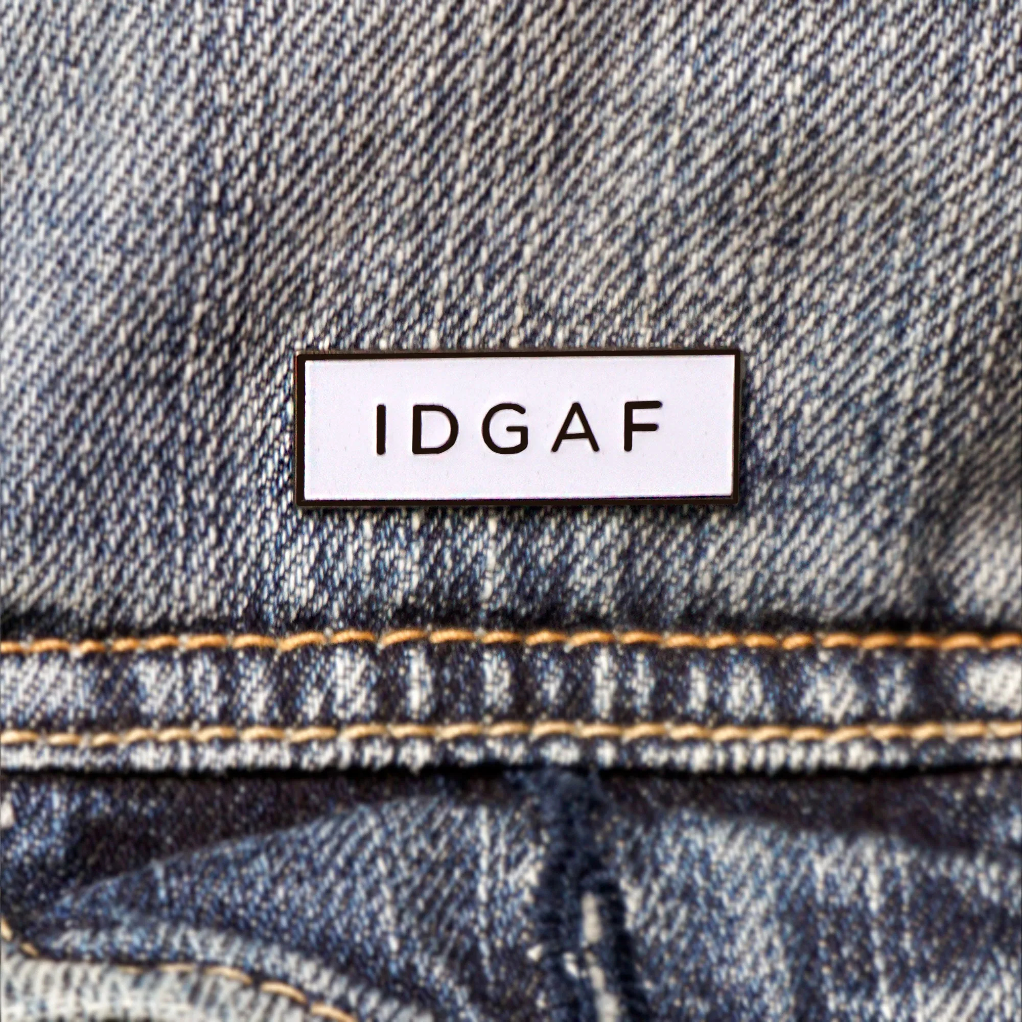 IDGAF 'I Don't Give a Fuck' Meme (Glow in the Dark) Lapel Enamel Pin