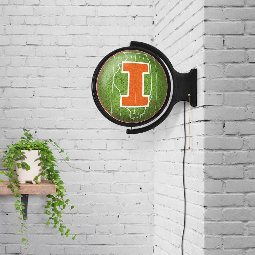 Illinois Fighting Illini: On the 50 - Rotating Lighted Wall Sign