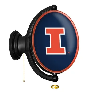 Illinois Fighting Illini: Original Oval Rotating Lighted Wall Sign