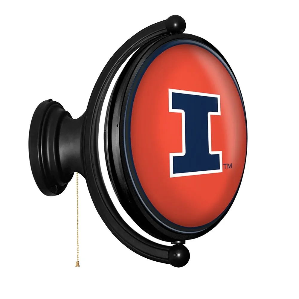 Illinois Fighting Illini: Original Oval Rotating Lighted Wall Sign