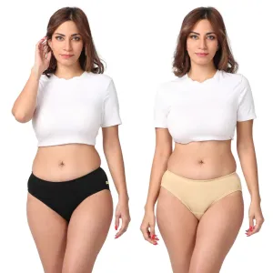 Incontinence Panties | Mid Waist | Leakproof Crotch | Holds Leaks Up To 25ml | Full Hip & Back Coverage | Pack Of 2