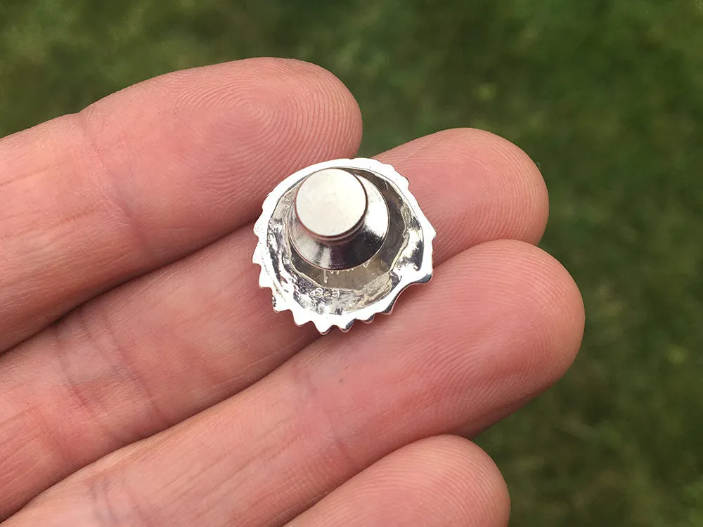 Indian Chief Head Tie Tack or Indian Chief Head Tie Bar / Tie Clip Sterling Silver