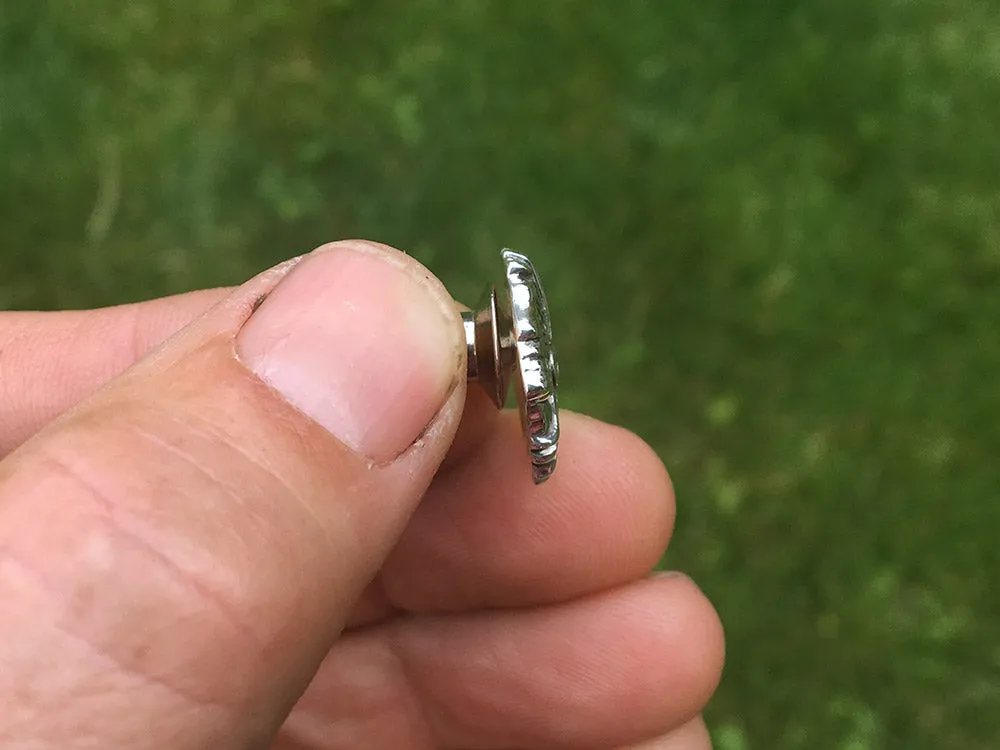 Indian Chief Head Tie Tack or Indian Chief Head Tie Bar / Tie Clip Sterling Silver