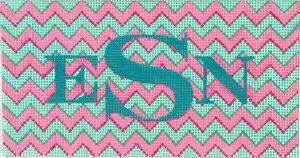 INSPCL-30 Planet Earth Clutch Insert – Zigzag – turquoise & hot pink