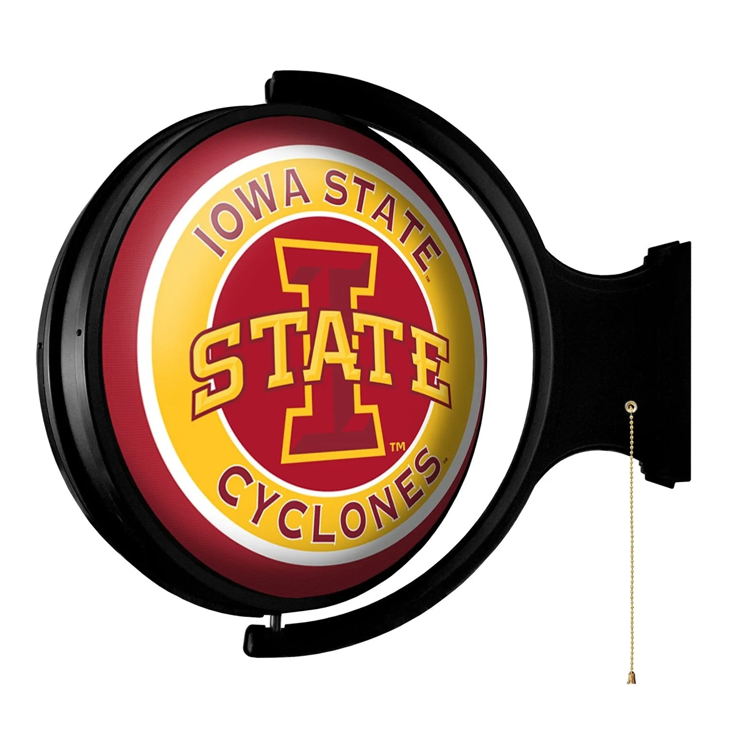 Iowa State Cyclones: Original Round Rotating Lighted Wall Sign