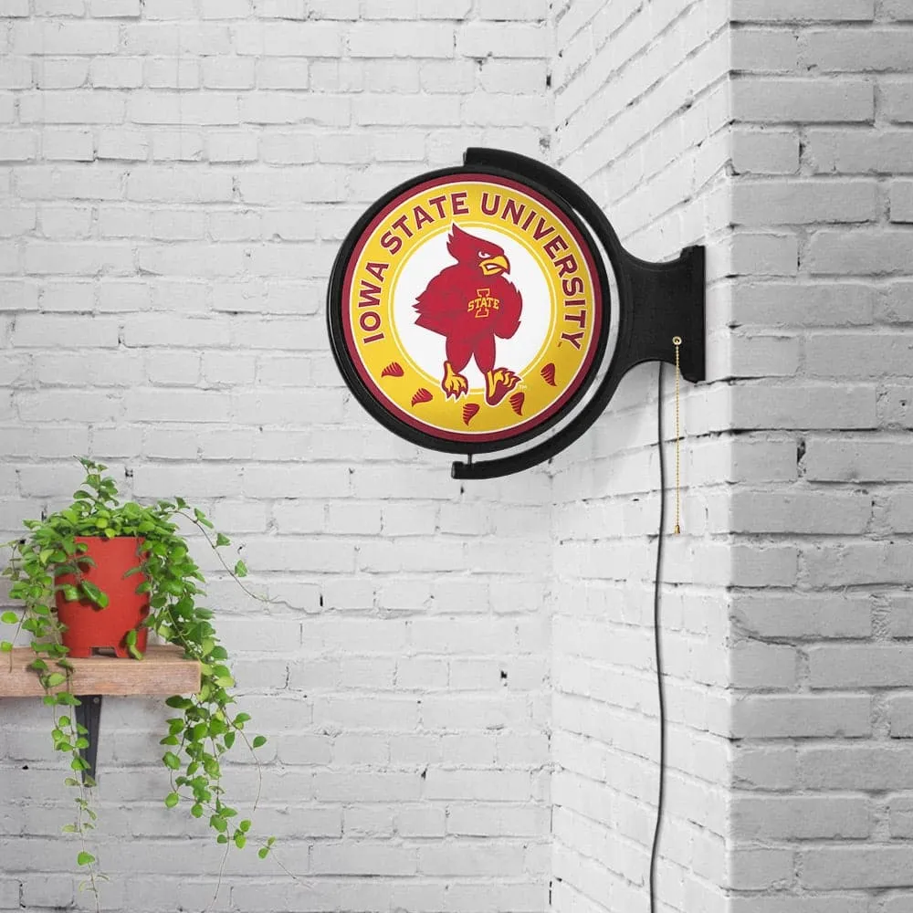 Iowa State Cyclones: Swoop - Original Round Rotating Lighted Wall Sign