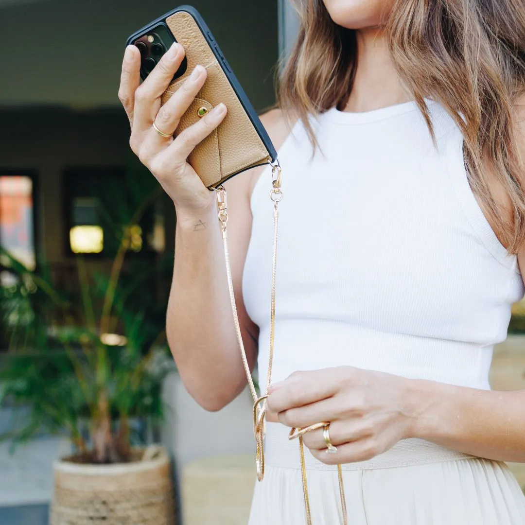 iPhone Tan Premium Leather Cover & Strap