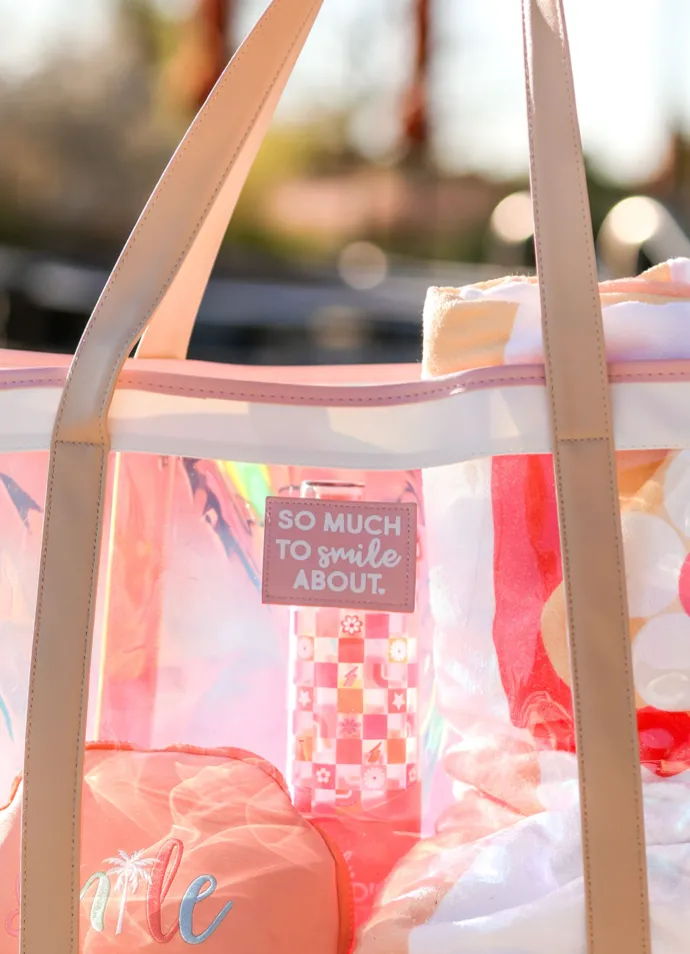 Iridescent Tote - So Much To Smile About (Pink)
