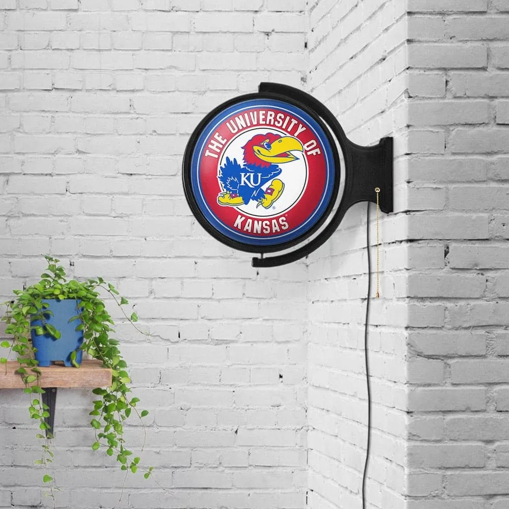 Kansas Jayhawks: Original Round Rotating Lighted Wall Sign