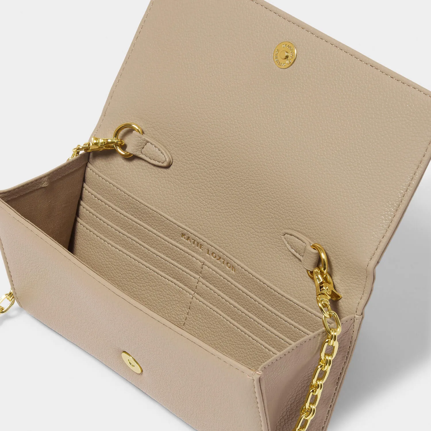 Katie Loxton Rubi Chain Crossbody Purse - Light Taupe