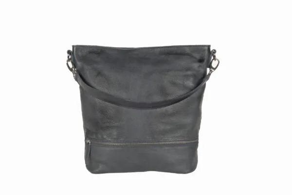 Keaan Luna Leather Hobo Bag in Olive