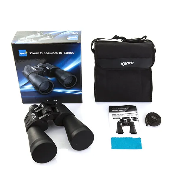 Kenro 10 - 30 x 60 Zoom Binoculars