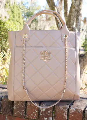 Kinzley Tote Tan Quilted LD