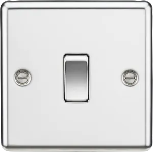 Knightsbridge CL834PC Rounded Edge 20A 1G DP Switch - Polished Chrome
