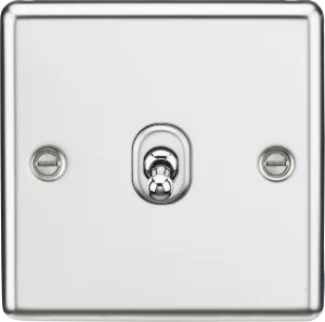 Knightsbridge CLTOG12PC Rounded Edge 10AX 1G Intermediate Toggle Switch - Polished Chrome