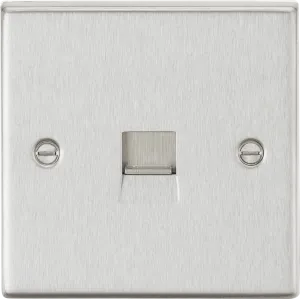Knightsbridge CS73BC Square Edge Telephone Master Outlet - Brushed Chrome