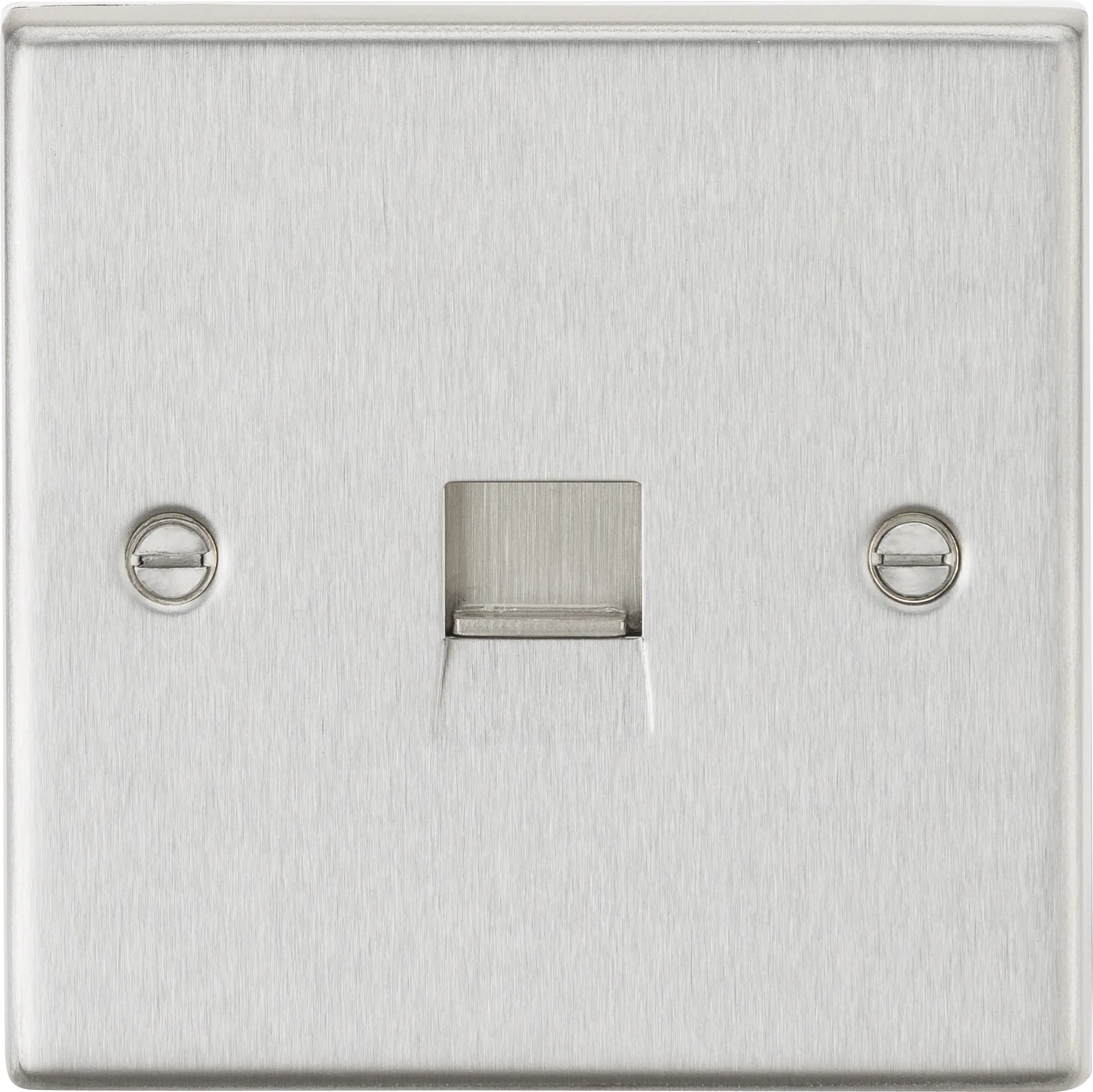 Knightsbridge CS73BC Square Edge Telephone Master Outlet - Brushed Chrome