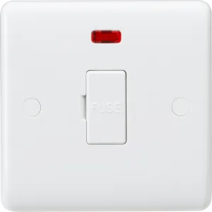 Knightsbridge CU6000NF White Curved Edge 13A Fused Spur Unit   Neon   Flex Outlet