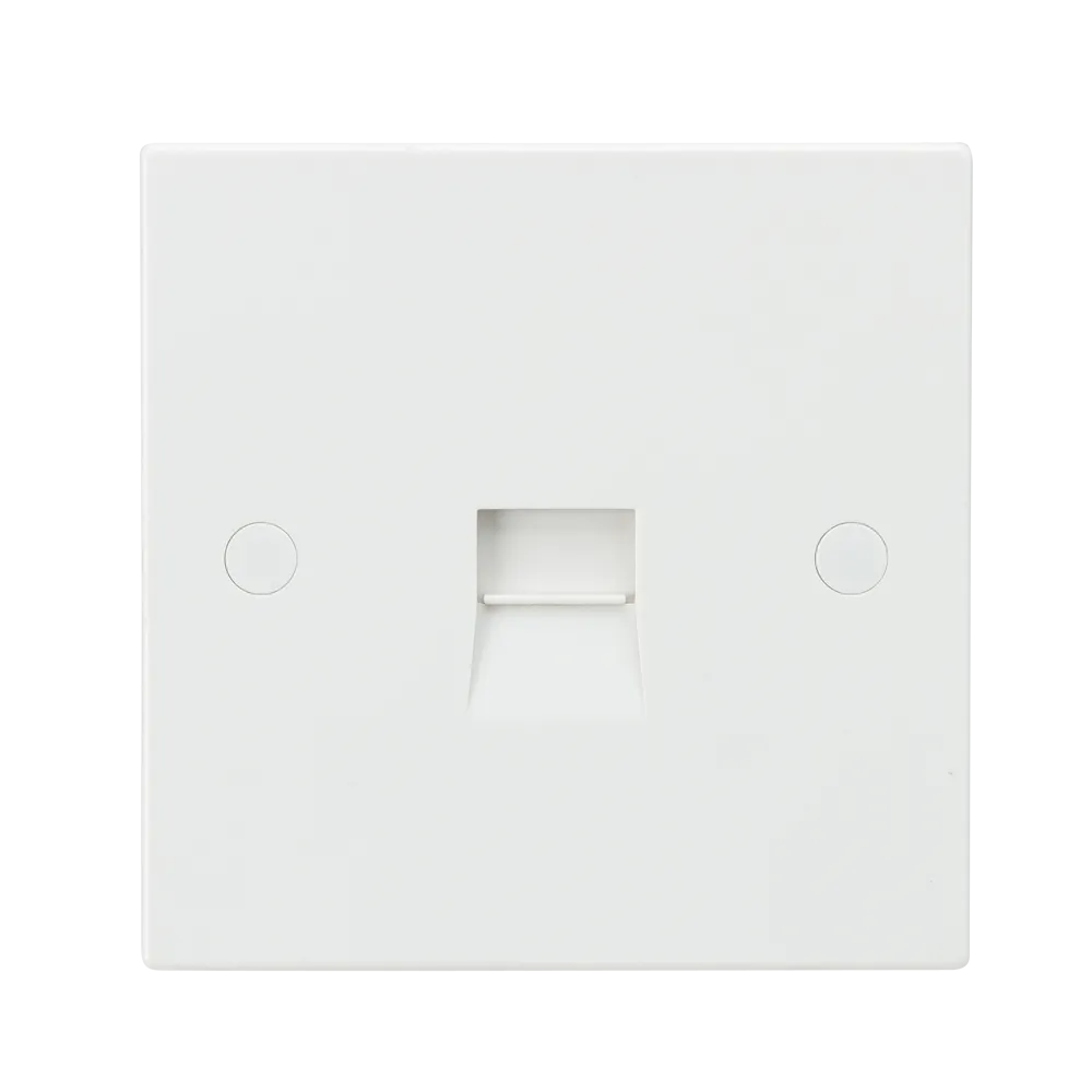 Knightsbridge SN7400 White Square Edge Telephone Extension Socket