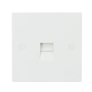 Knightsbridge SN7400 White Square Edge Telephone Extension Socket