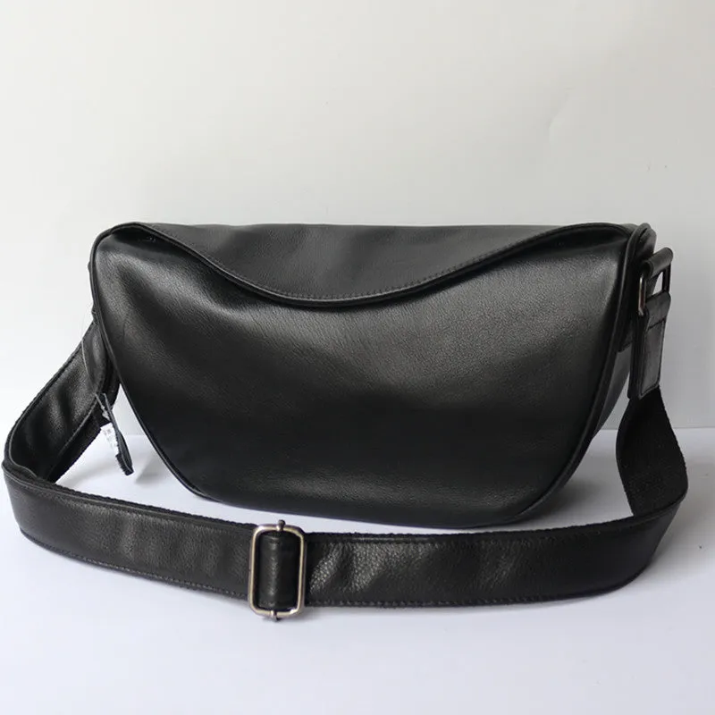 Large-capacity Casual Top Layer Cowhide Soft Belt Cover