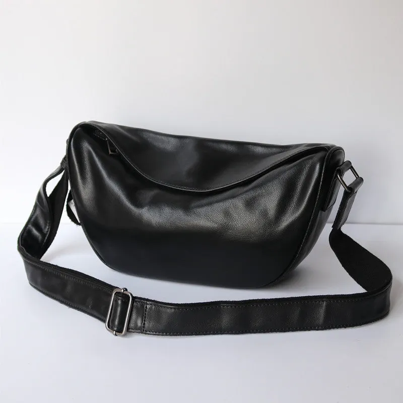 Large-capacity Casual Top Layer Cowhide Soft Belt Cover