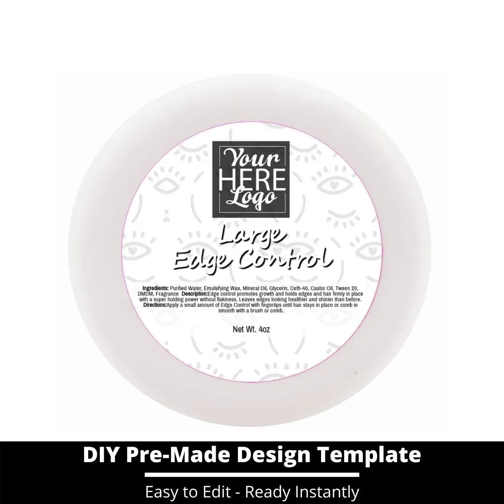 Large Edge Control Top Label Template 250