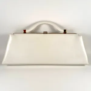 Late 50s/ Early 60s White Clutch With Optional Handle