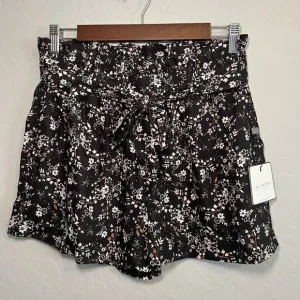 LAUNDRY by Shelli Segal Peach Floral Paper Bag Waist Shorts Size Small