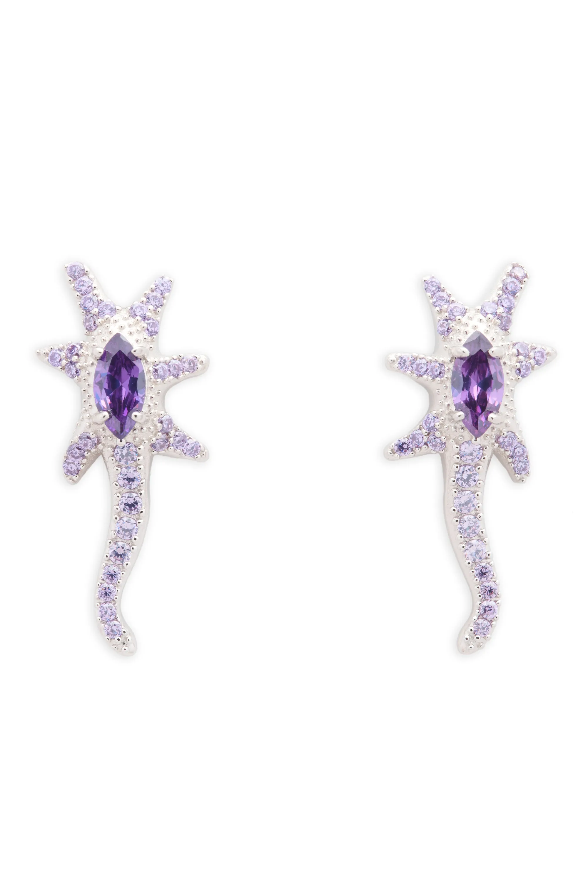 LAVENDER STAR TRAIL EARRINGS