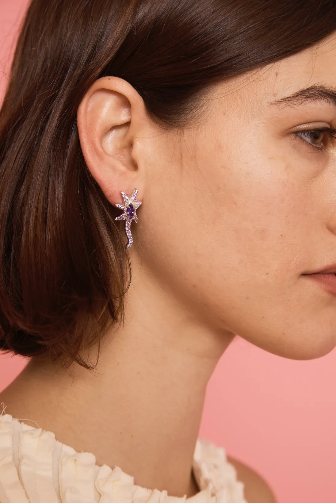 LAVENDER STAR TRAIL EARRINGS