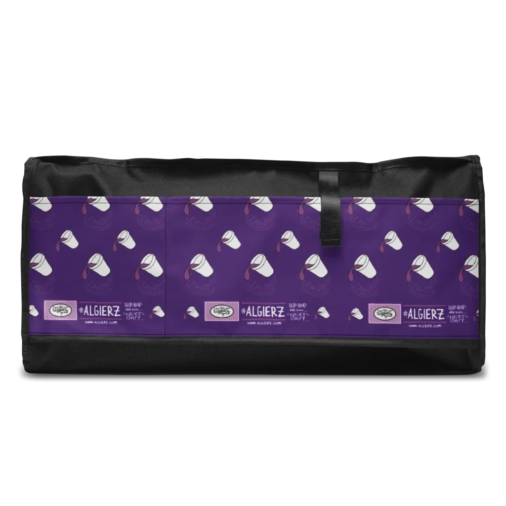 Leaning (Repeating Design) Duffle Bag - Purple