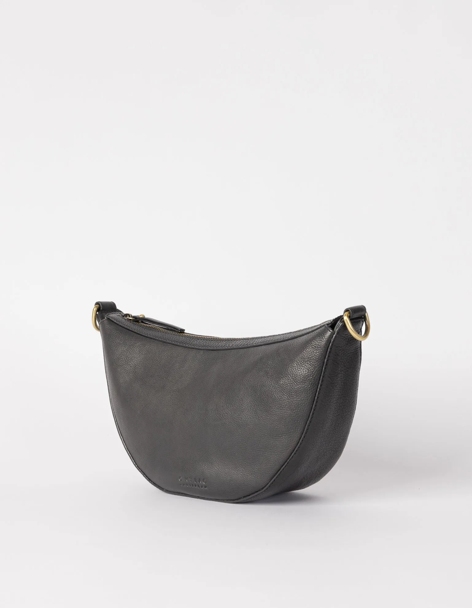 Leo Bag Soft Grain Leather With Two Straps Black