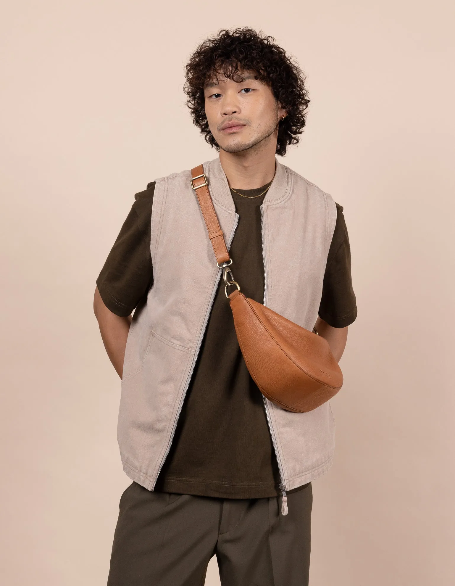Leo Bag Soft Grain Leather With Two Straps Wild Oak
