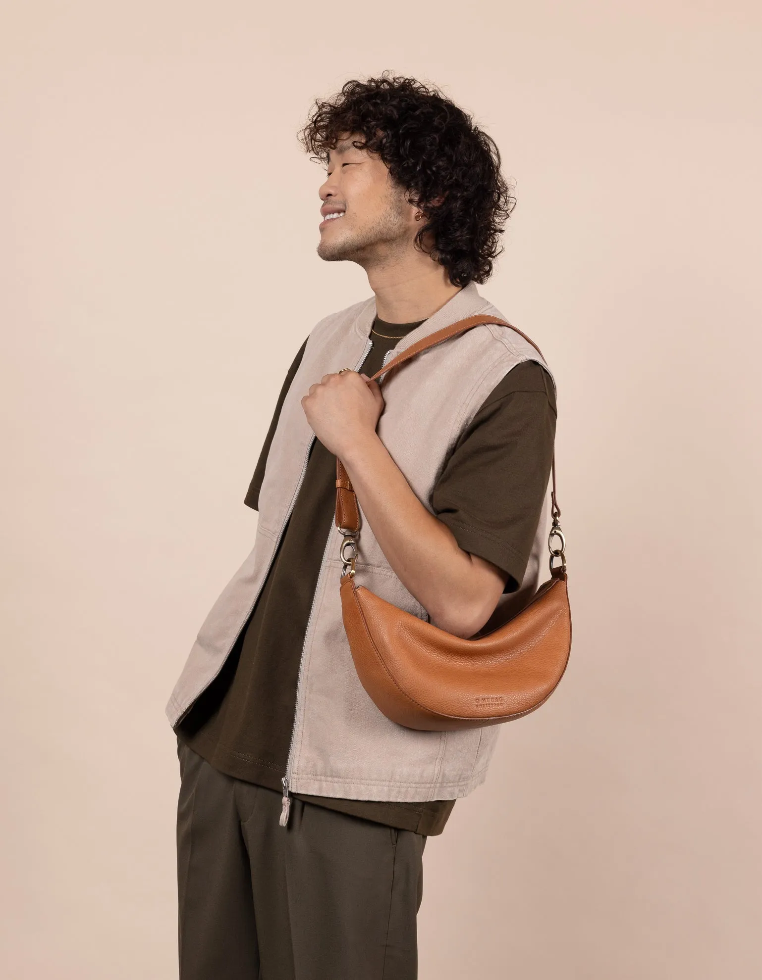 Leo Bag Soft Grain Leather With Two Straps Wild Oak