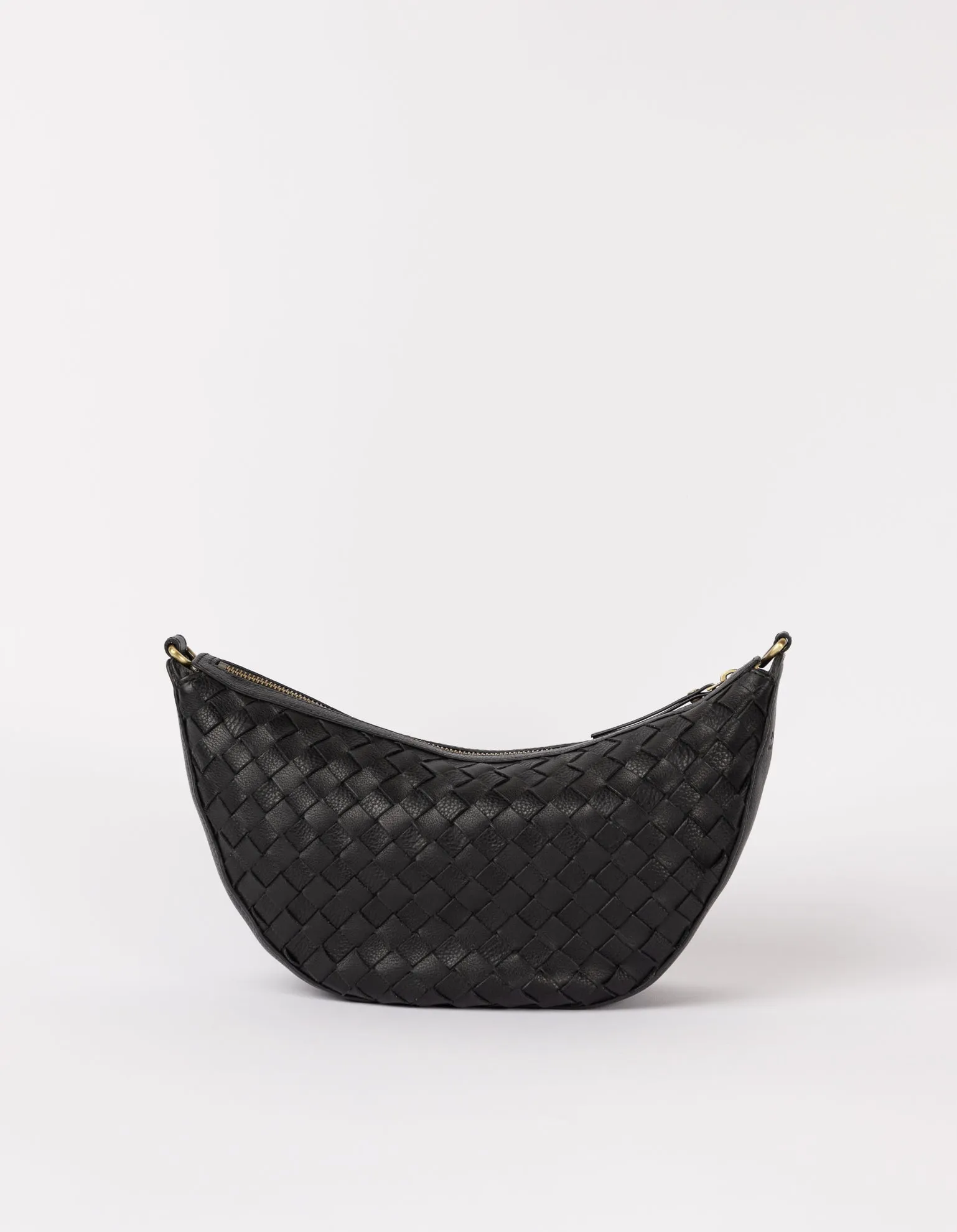 Leo Bag Woven Soft Grain Leather Black