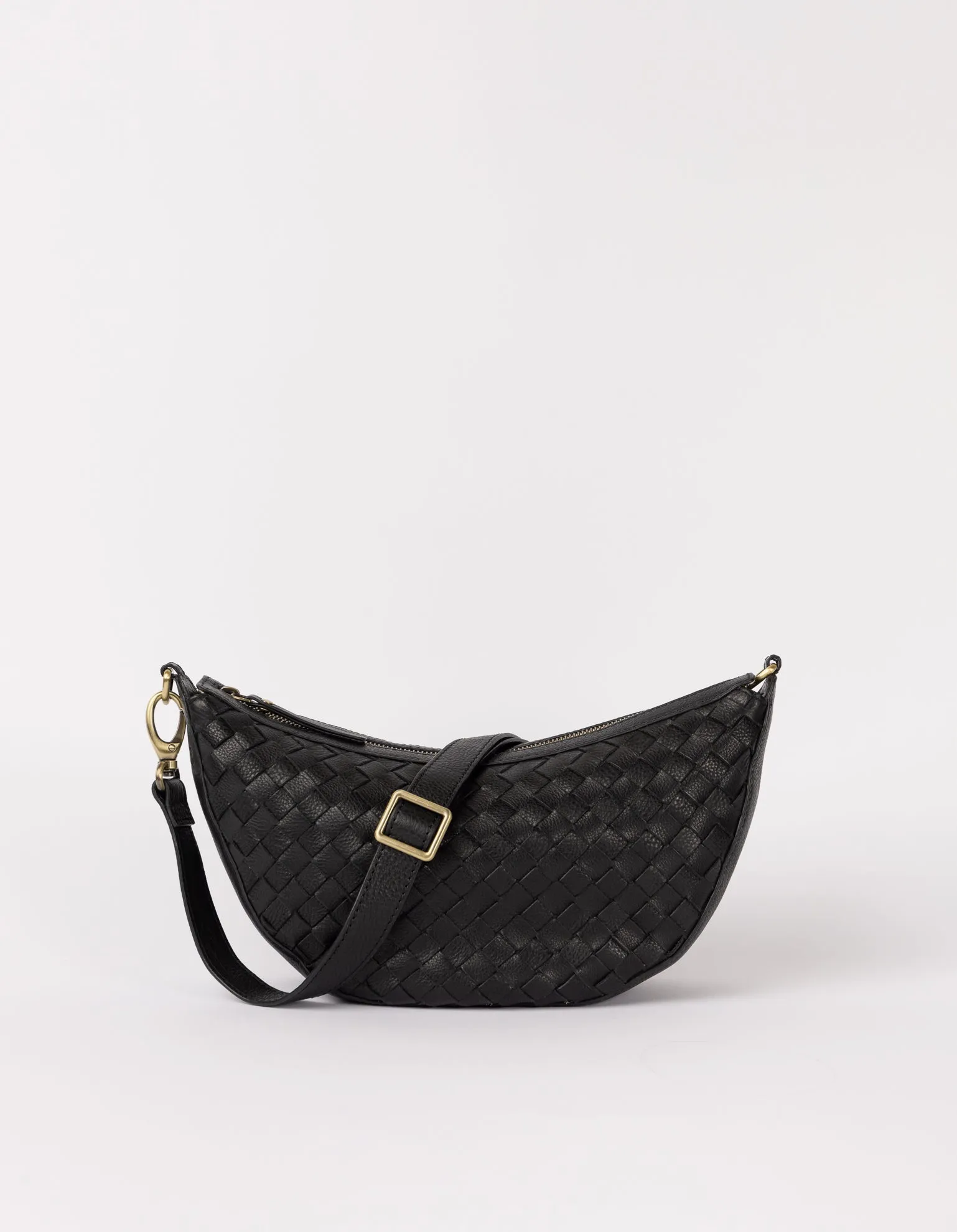 Leo Bag Woven Soft Grain Leather Black