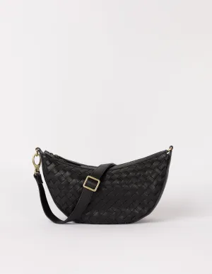 Leo Bag Woven Soft Grain Leather Black